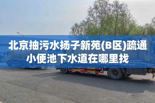 北京抽污水扬子新苑(B区)疏通小便池下水道在哪里找