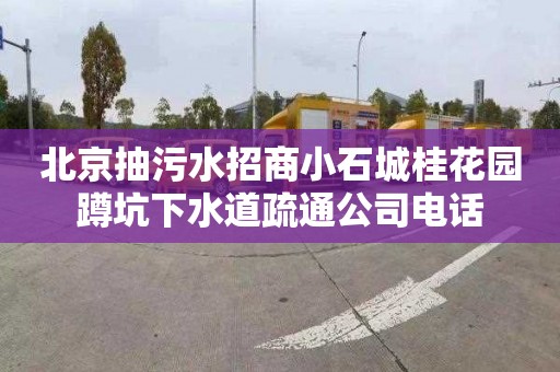 北京抽污水招商小石城桂花园蹲坑下水道疏通公司电话