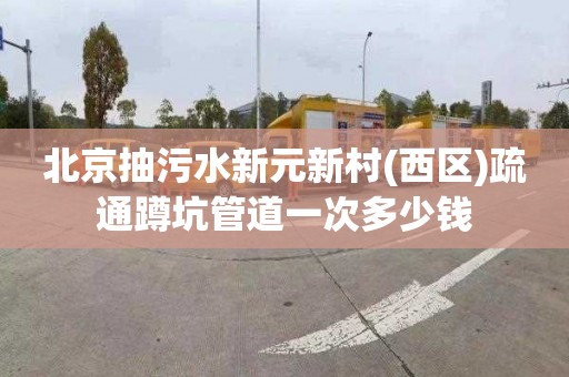 北京抽污水新元新村(西区)疏通蹲坑管道一次多少钱