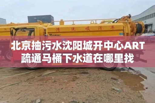 北京抽污水沈阳城开中心ART疏通马桶下水道在哪里找