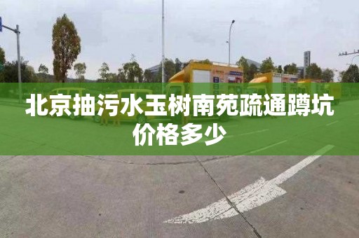 北京抽污水玉树南苑疏通蹲坑价格多少