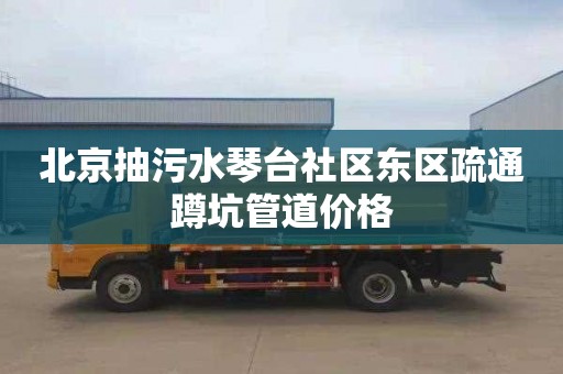 北京抽污水琴台社区东区疏通蹲坑管道价格