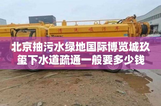 北京抽污水绿地国际博览城玖玺下水道疏通一般要多少钱