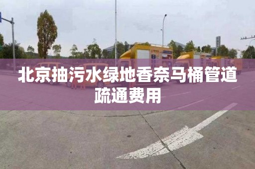 北京抽污水绿地香奈马桶管道疏通费用