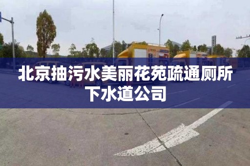 北京抽污水美丽花苑疏通厕所下水道公司