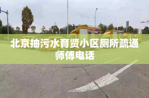 北京抽污水育贤小区厕所疏通师傅电话