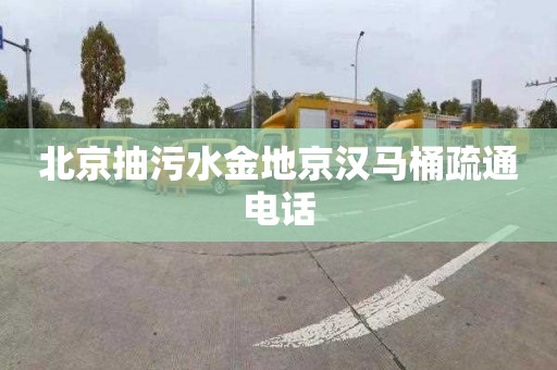 北京抽污水金地京汉马桶疏通电话