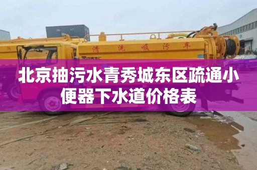 北京抽污水青秀城东区疏通小便器下水道价格表