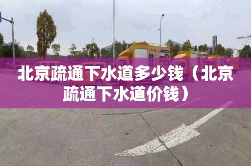 北京疏通下水道多少钱（北京疏通下水道价钱）