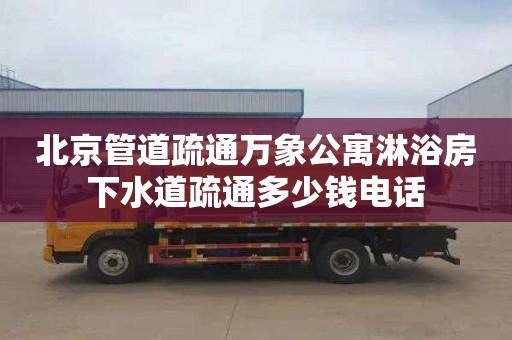 北京管道疏通万象公寓淋浴房下水道疏通多少钱电话