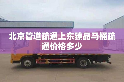 北京管道疏通上东臻品马桶疏通价格多少