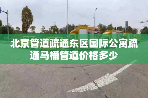 北京管道疏通东区国际公寓疏通马桶管道价格多少