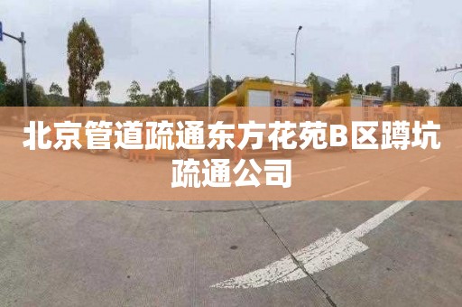 北京管道疏通东方花苑B区蹲坑疏通公司