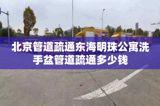 北京管道疏通东海明珠公寓洗手盆管道疏通多少钱