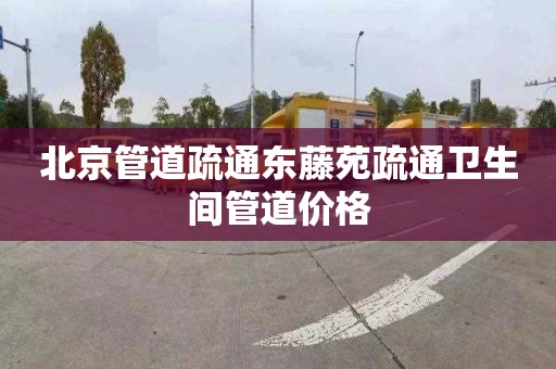 北京管道疏通东藤苑疏通卫生间管道价格