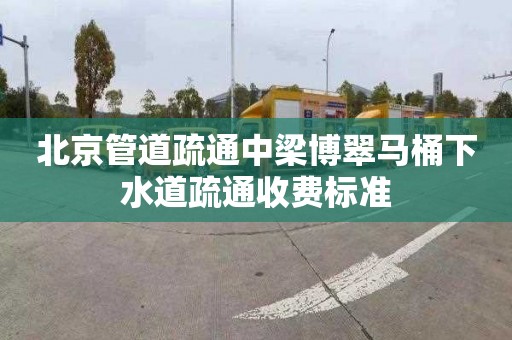 北京管道疏通中梁博翠马桶下水道疏通收费标准