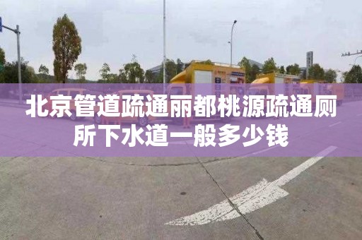 北京管道疏通丽都桃源疏通厕所下水道一般多少钱