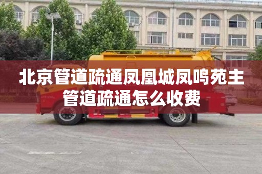 北京管道疏通凤凰城凤鸣苑主管道疏通怎么收费