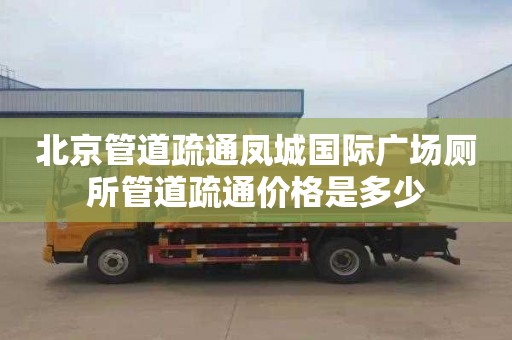 北京管道疏通凤城国际广场厕所管道疏通价格是多少