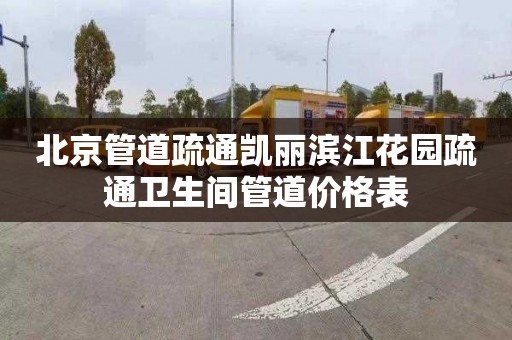 北京管道疏通凯丽滨江花园疏通卫生间管道价格表