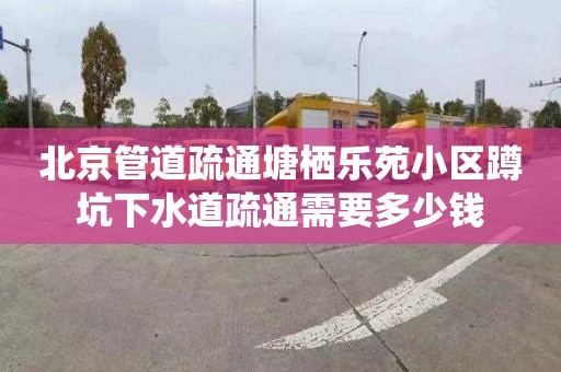 北京管道疏通塘栖乐苑小区蹲坑下水道疏通需要多少钱