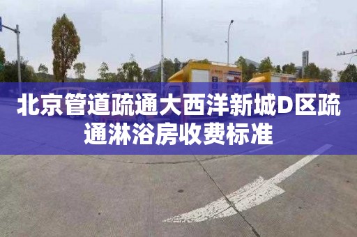 北京管道疏通大西洋新城D区疏通淋浴房收费标准