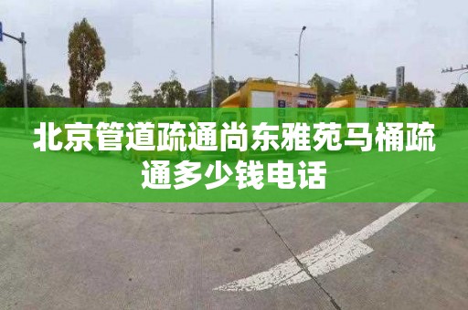 北京管道疏通尚东雅苑马桶疏通多少钱电话