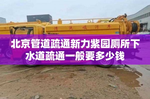 北京管道疏通新力紫园厕所下水道疏通一般要多少钱