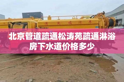 北京管道疏通松涛苑疏通淋浴房下水道价格多少