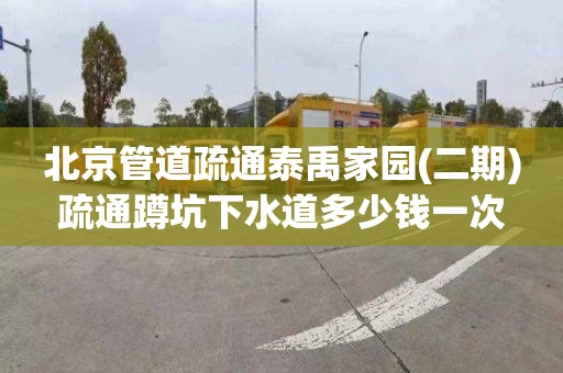 北京管道疏通泰禹家园(二期)疏通蹲坑下水道多少钱一次