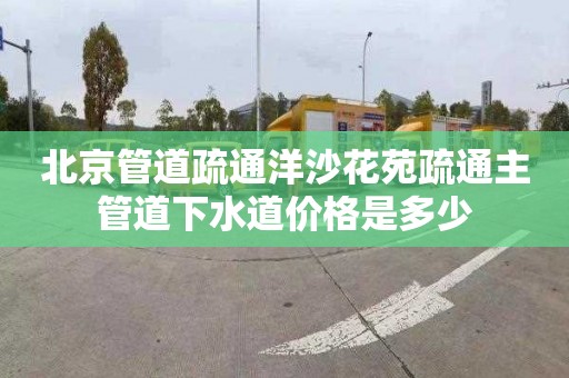 北京管道疏通洋沙花苑疏通主管道下水道价格是多少