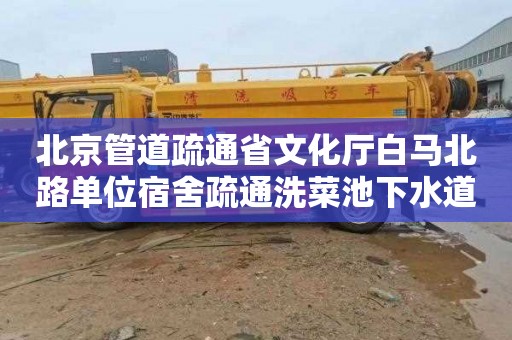 北京管道疏通省文化厅白马北路单位宿舍疏通洗菜池下水道费用