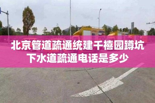 北京管道疏通统建千禧园蹲坑下水道疏通电话是多少