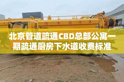 北京管道疏通CBD总部公寓一期疏通厨房下水道收费标准