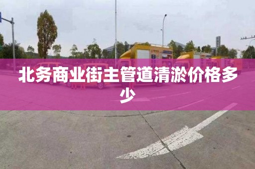 北务商业街主管道清淤价格多少