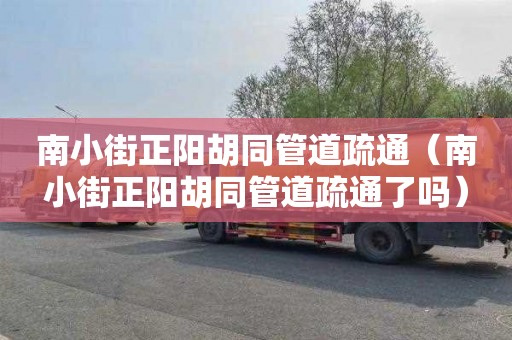 南小街正阳胡同管道疏通（南小街正阳胡同管道疏通了吗）