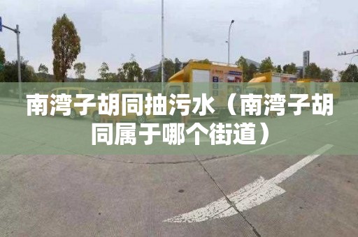 南湾子胡同抽污水（南湾子胡同属于哪个街道）