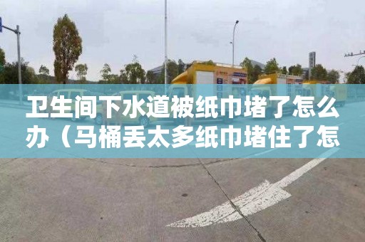 卫生间下水道被纸巾堵了怎么办（马桶丢太多纸巾堵住了怎么办）