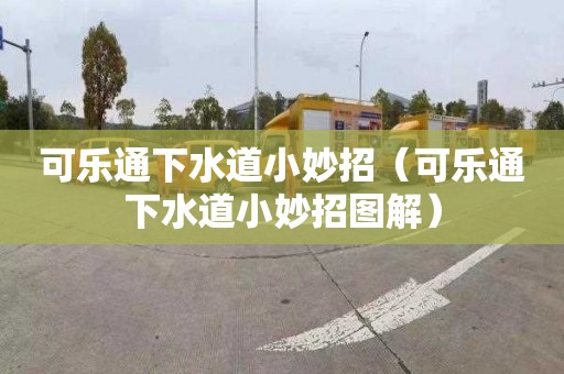 可乐通下水道小妙招（可乐通下水道小妙招图解）