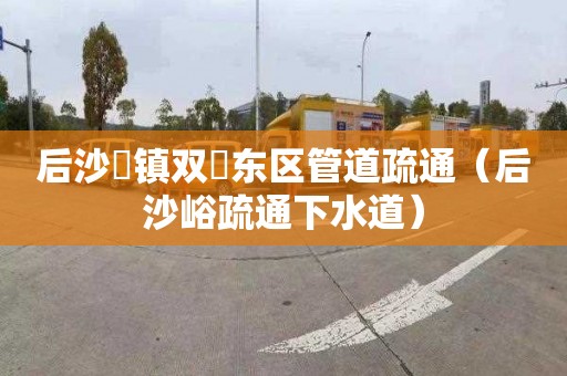 后沙硲镇双硲东区管道疏通（后沙峪疏通下水道）