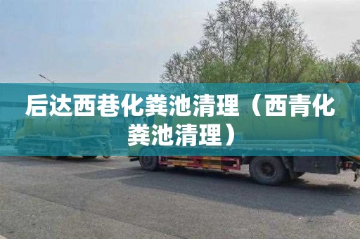 后达西巷化粪池清理（西青化粪池清理）