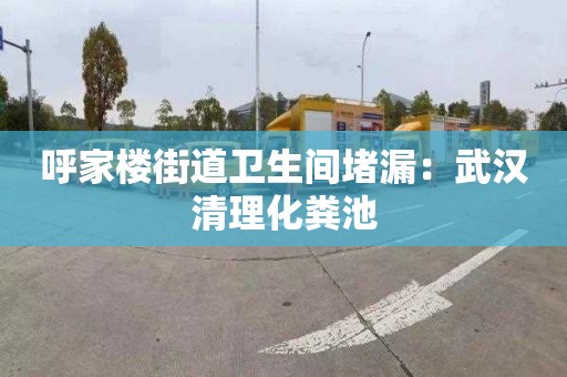 呼家楼街道卫生间堵漏：武汉清理化粪池