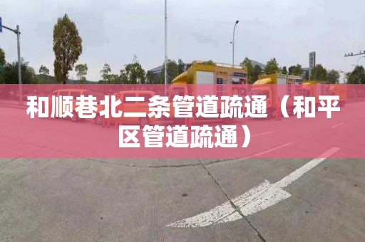 和顺巷北二条管道疏通（和平区管道疏通）