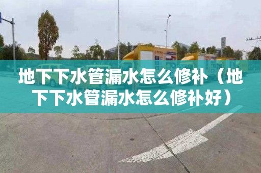 地下下水管漏水怎么修补（地下下水管漏水怎么修补好）