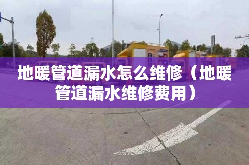 地暖管道漏水怎么维修（地暖管道漏水维修费用）