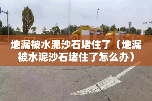 地漏被水泥沙石堵住了（地漏被水泥沙石堵住了怎么办）