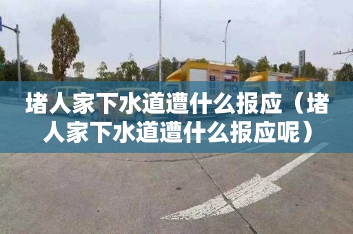 堵人家下水道遭什么报应（堵人家下水道遭什么报应呢）