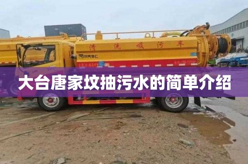 大台唐家坟抽污水的简单介绍