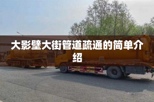 大影壁大街管道疏通的简单介绍