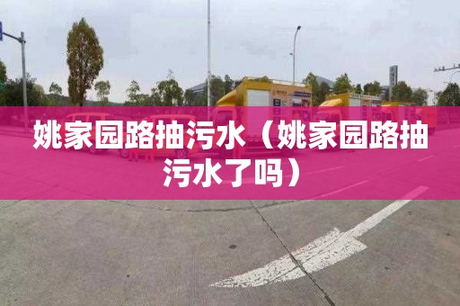 姚家园路抽污水（姚家园路抽污水了吗）